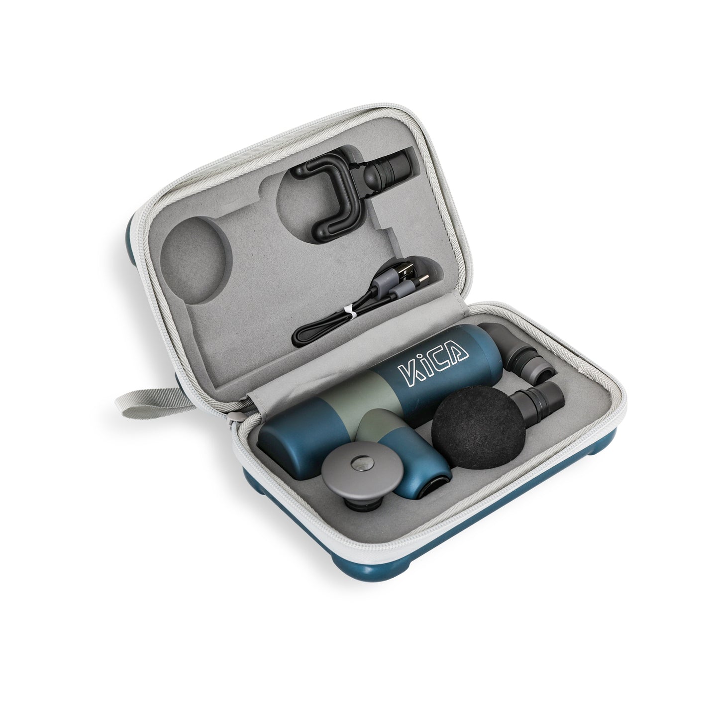 KICA K2 Mini Portable Fascia Gun | Deep Tissue Muscle Massage Gun with 4 Heads, 4 Speeds, Long Battery Life